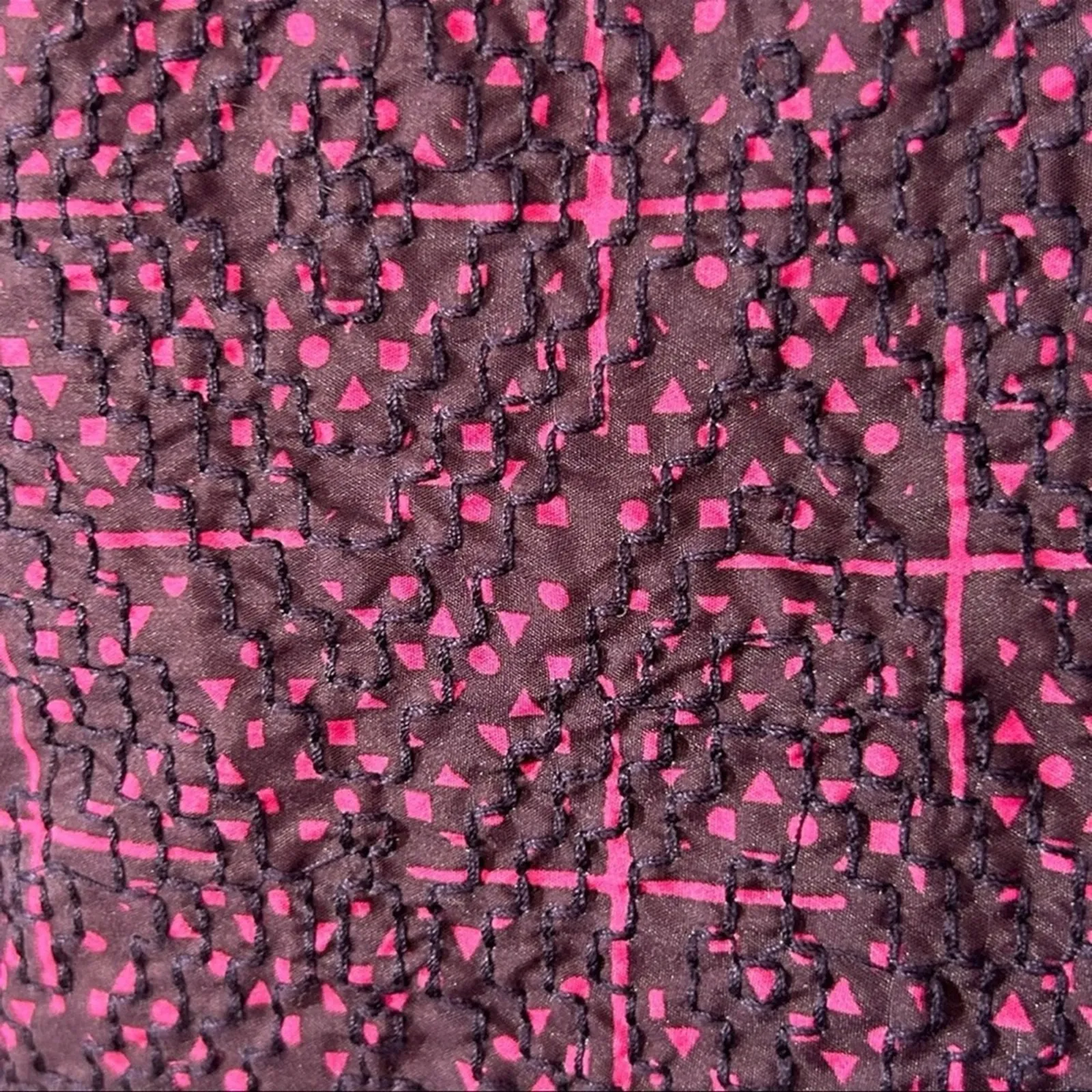 American Eagle Geometric Colorblock Mini Pencil Skirt Pink Purple Size 10 - Image 8