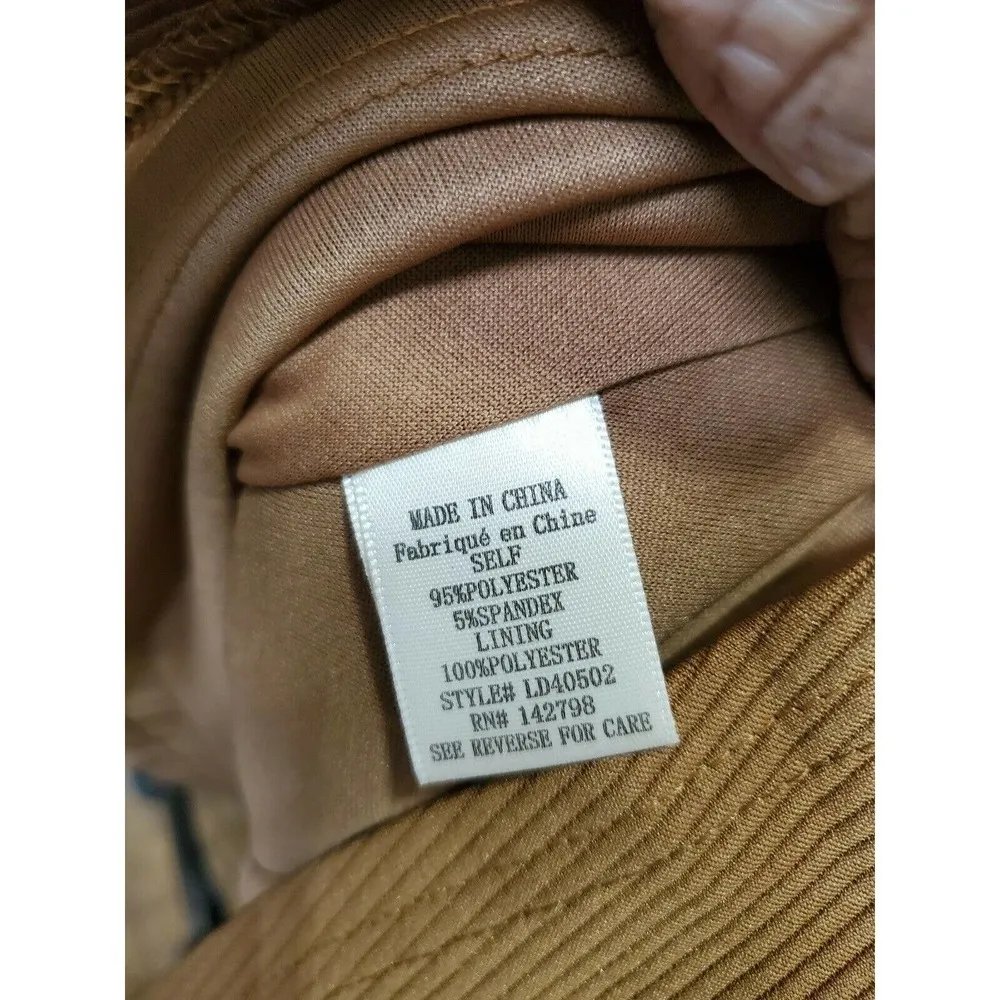 Boutique LoveRiche Women's Beige Polyester Short Sleeve Knee Length Dress Size M - Image 10