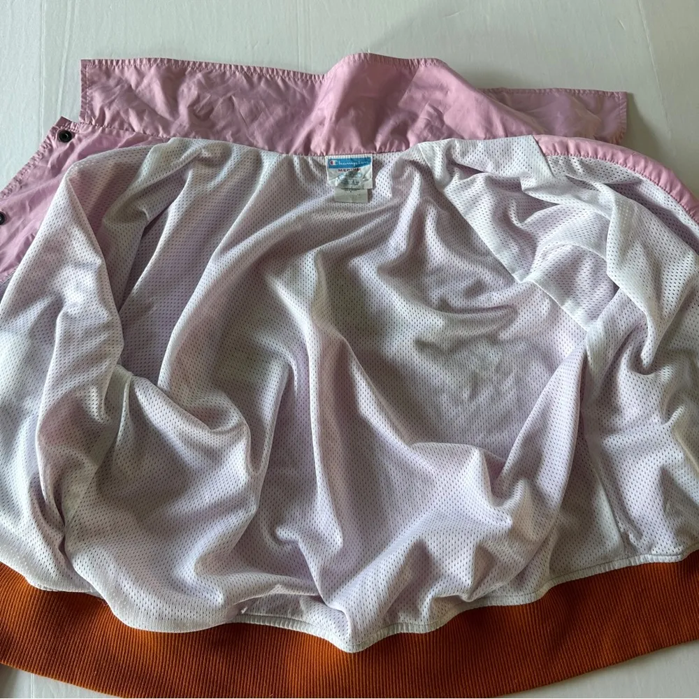 Champion Jacket Women’s| Crop Coaches Jacket Barbie Pink and Orange Size… - Image 7