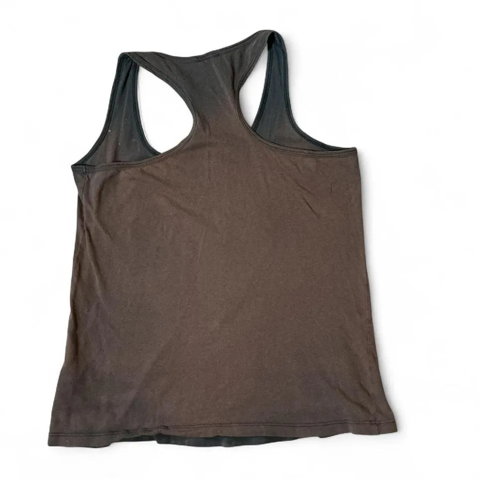 Heritage 1981 Women's Graphic Tank Top City Bicycle Print Racerback Brown M - Image 6