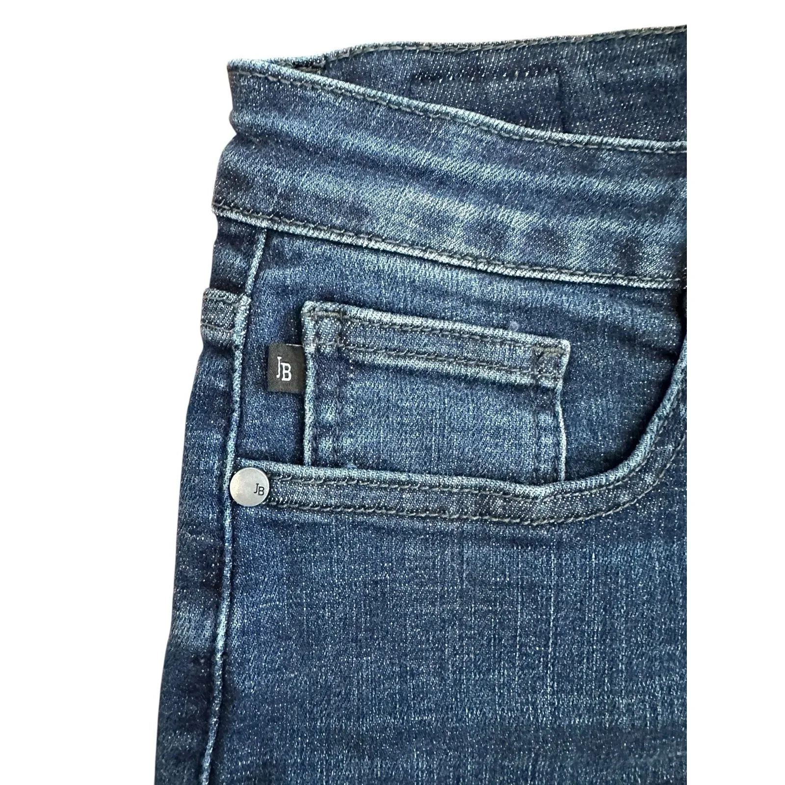 Judy Blue Jeans Skinny Jeans Womens 11/30 Raw Hem Stretch New‎ Dark Wash #J6-4 - Image 7