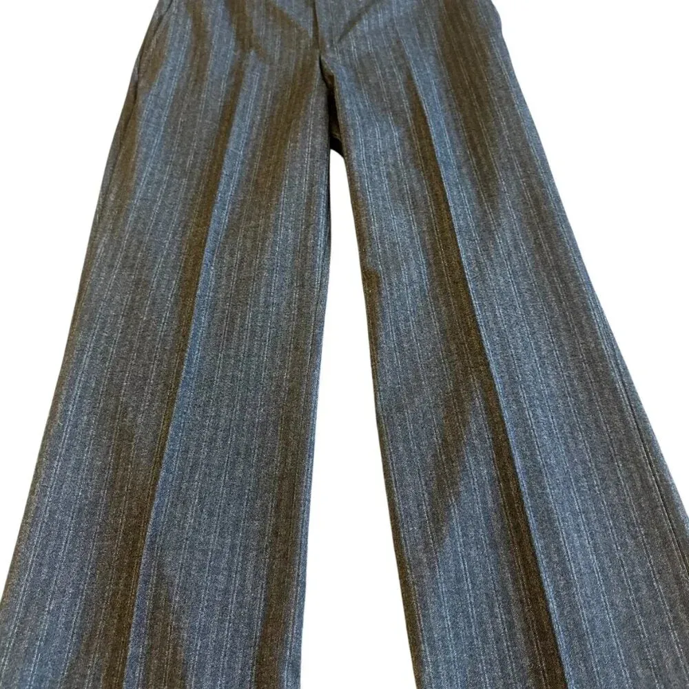 Ted Baker London Wide Leg Slacks Dress Pants Brown Pinstripe Size 32 L Women's - Image 4