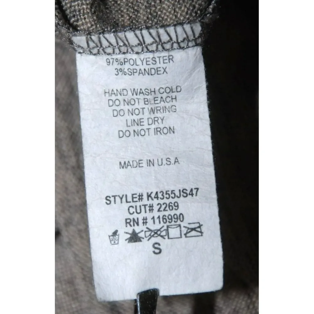 Ginger G Brown Floral Ladies Sweater Open Front Cardigan Size S Half Sleeve - Image 11