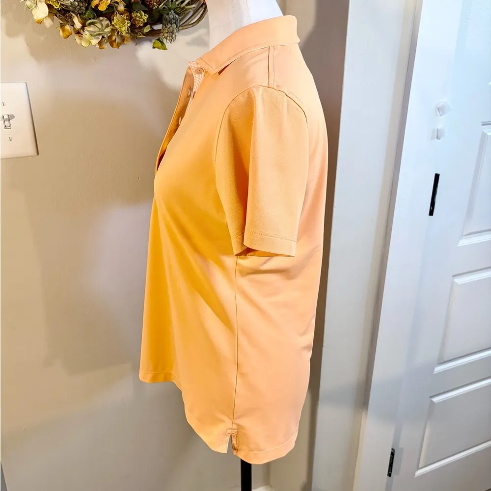 PETER MILLAR  Women's E4 Wicking 50 + UPF Short Sleeve Polo Shirt ~Orange Sz M - Image 6
