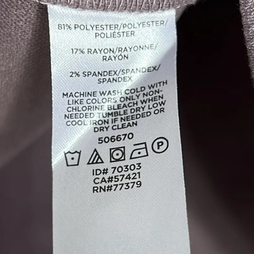 Ann Taylor Blouse Womens M Purple Boat Neck 3/4 Sleeve Knit Quiet Luxury Modest - Image 5