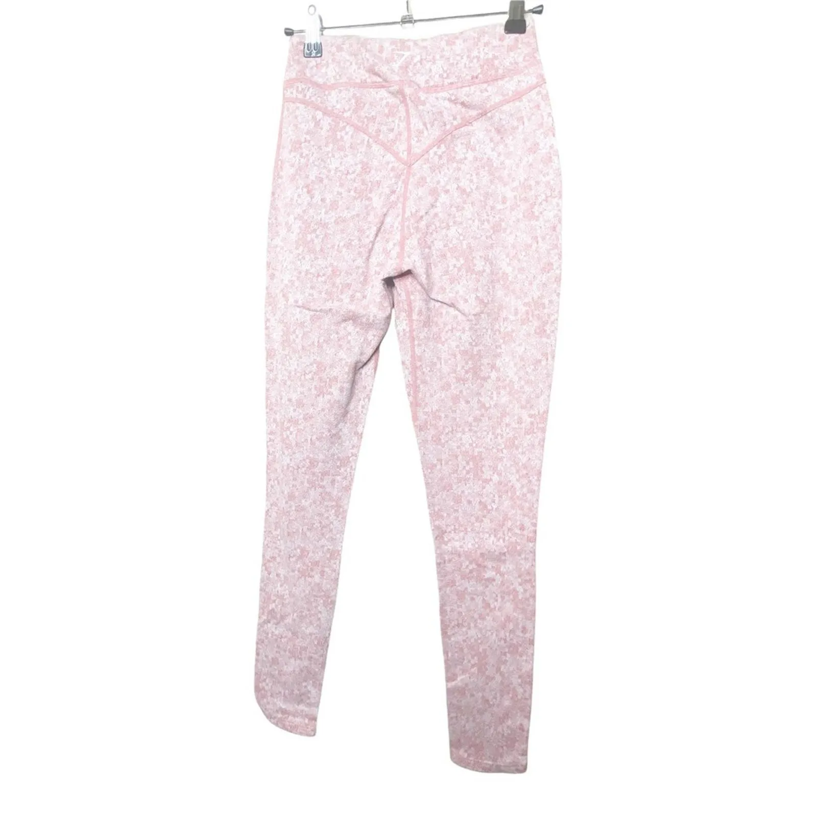 Gymshark Fleur Moroccan Brick Marl Texture Speckled Pink Leggings Sz Small - Image 2