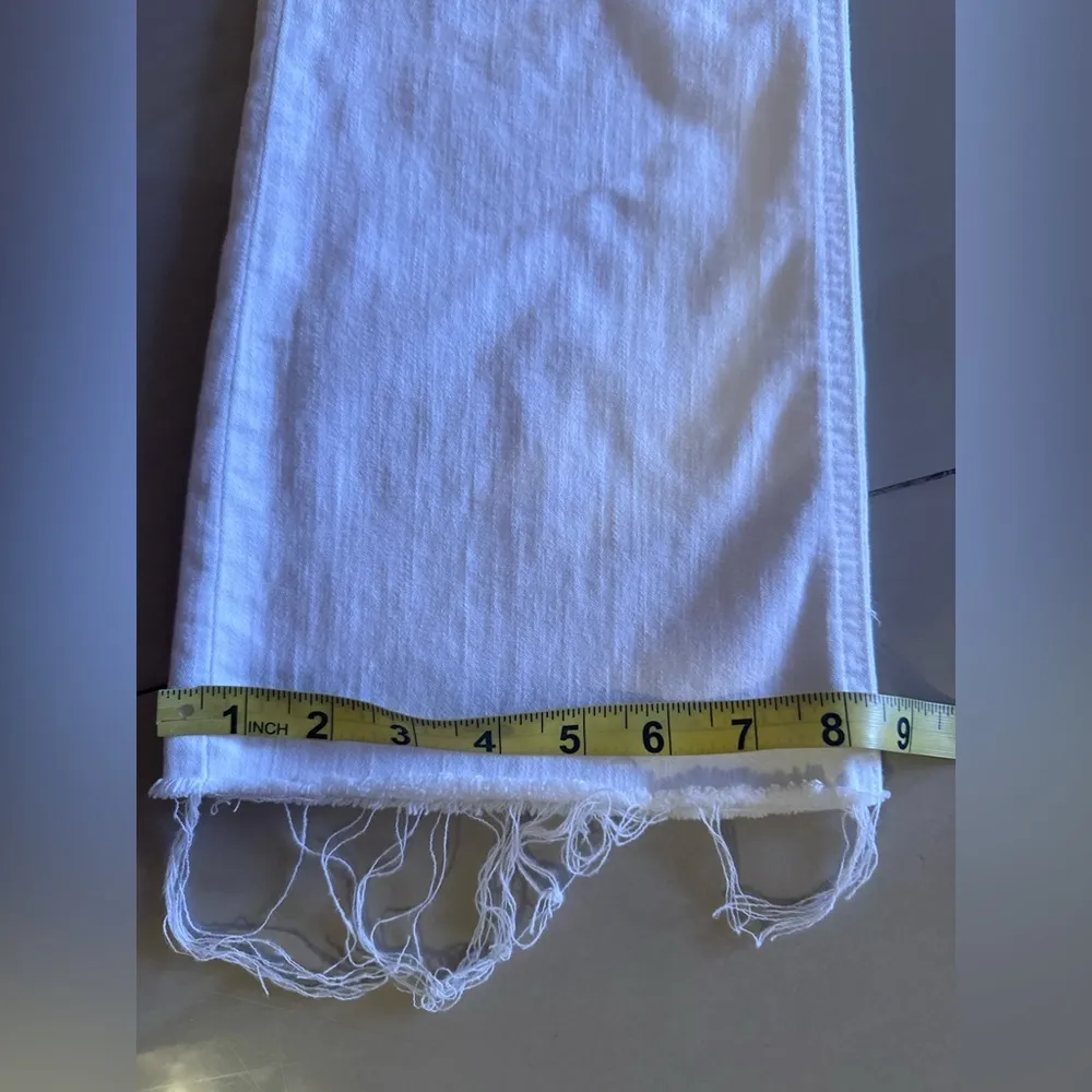 J. Crew Factory Flare Crop White Jean in Signature Stretch Sz 29  Summer - Image 4