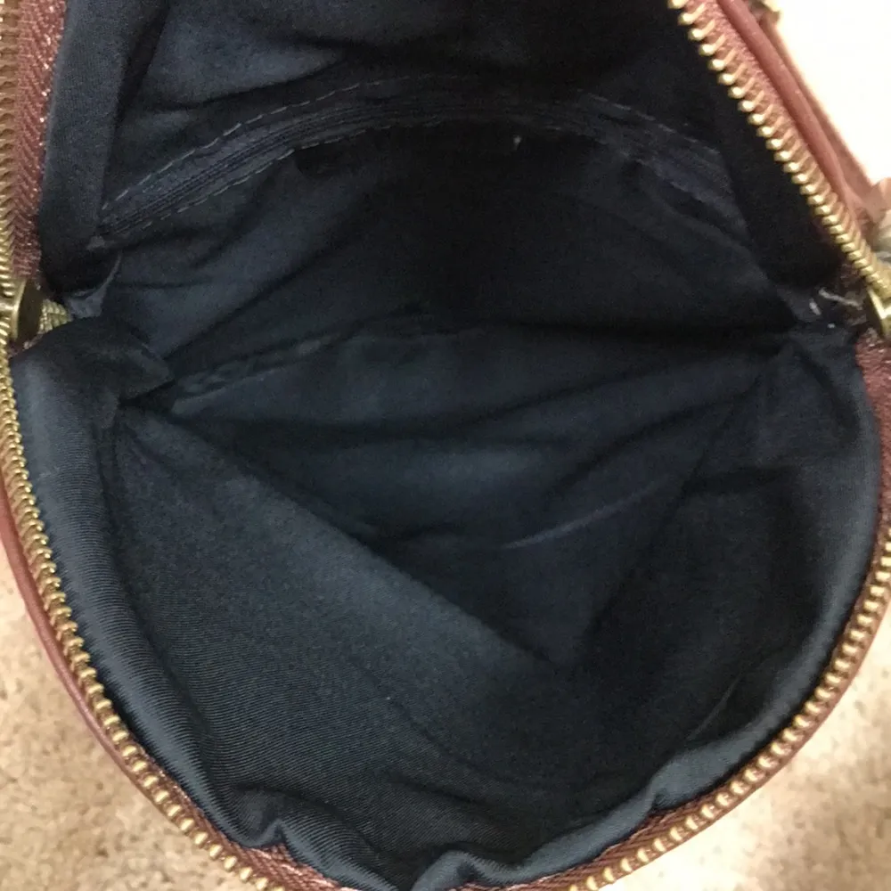 Dorse in Pelle Genuine Italian Leather Red Brown Crossbody Strap Purse - Image 6