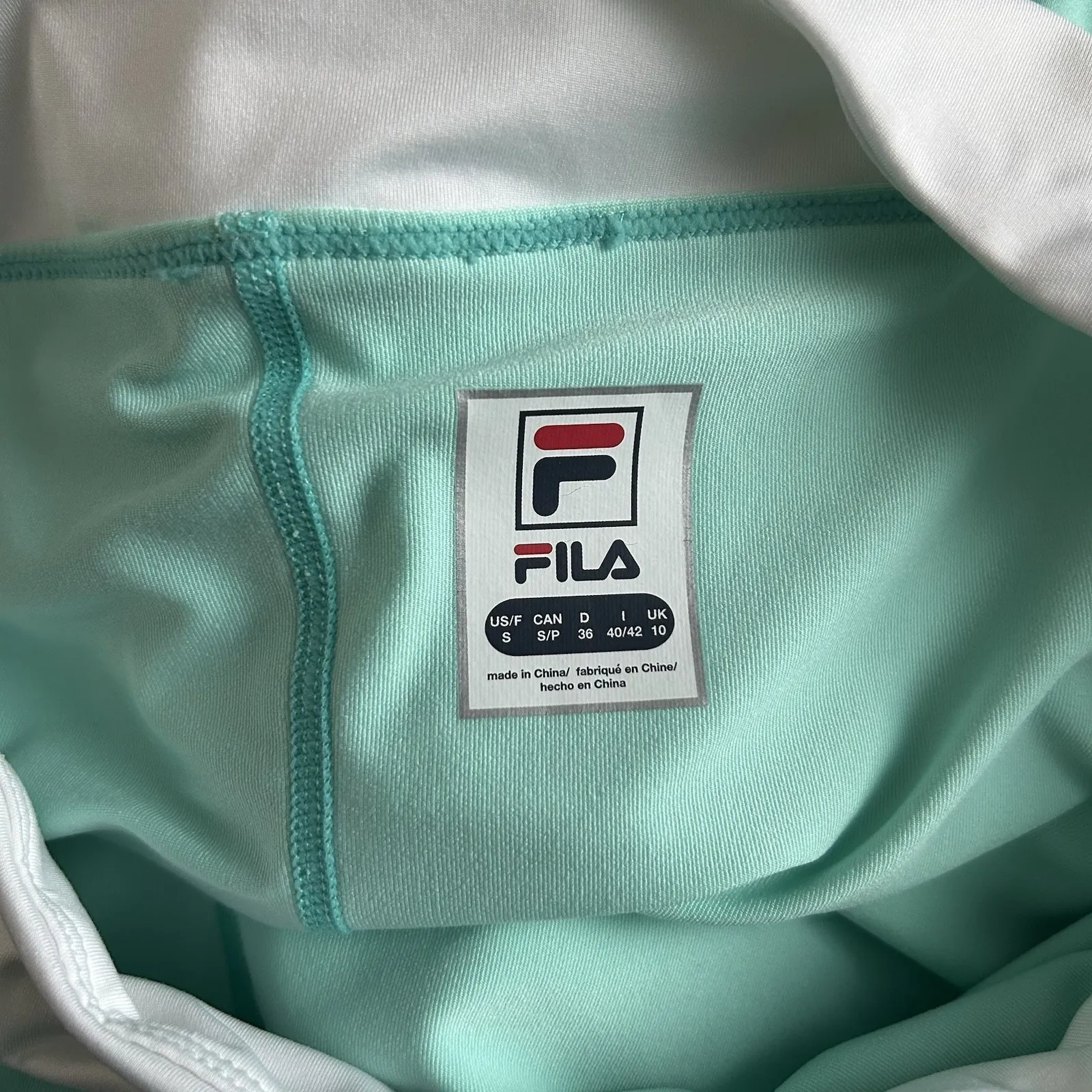 Fila Skort Size Small Mint And White Pleated Back‎ Golf Tennis Pickleball - Image 4