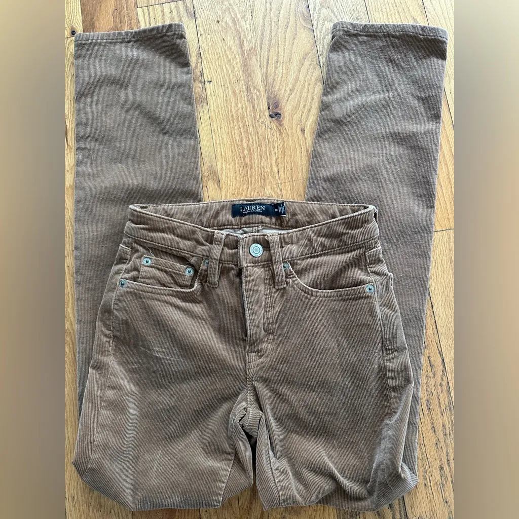 Ralph Lauren Women's Brown Corduroy Skinny Jeans - Image 3