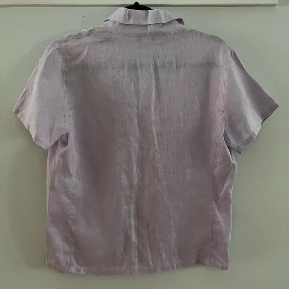JILLIAN JONES Linen Light Purple Button - Image 6