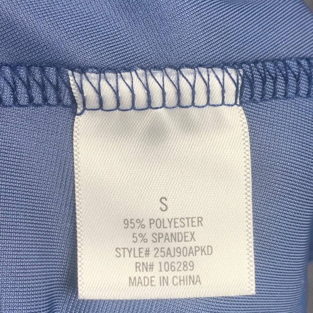 Francesca's‎ Mi Ami Dress Sz S Dark Blue Velvety Mini Wrap Dress Long Sleeve - Image 4