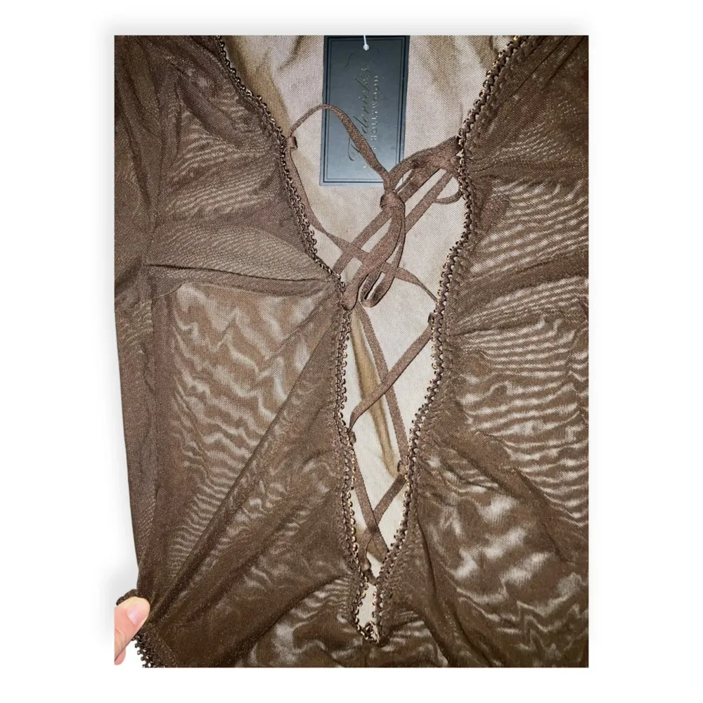 Frederick’s of Hollywood Womens Brown Lola Lee Mesh Teddy - Image 3