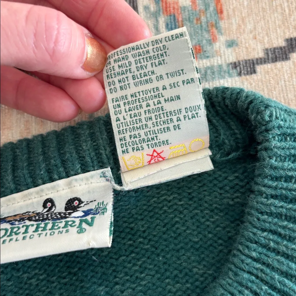 Vintage Northern Reflections Floral Sweater 100% Cotton Cottagecore Grandmacore - Image 11