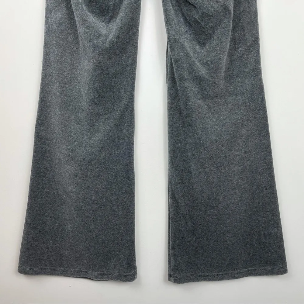 Y2K Michael Kors Grey Velour Track Suit Set Rhinestone Embellished Sz Petite Sm - Image 11