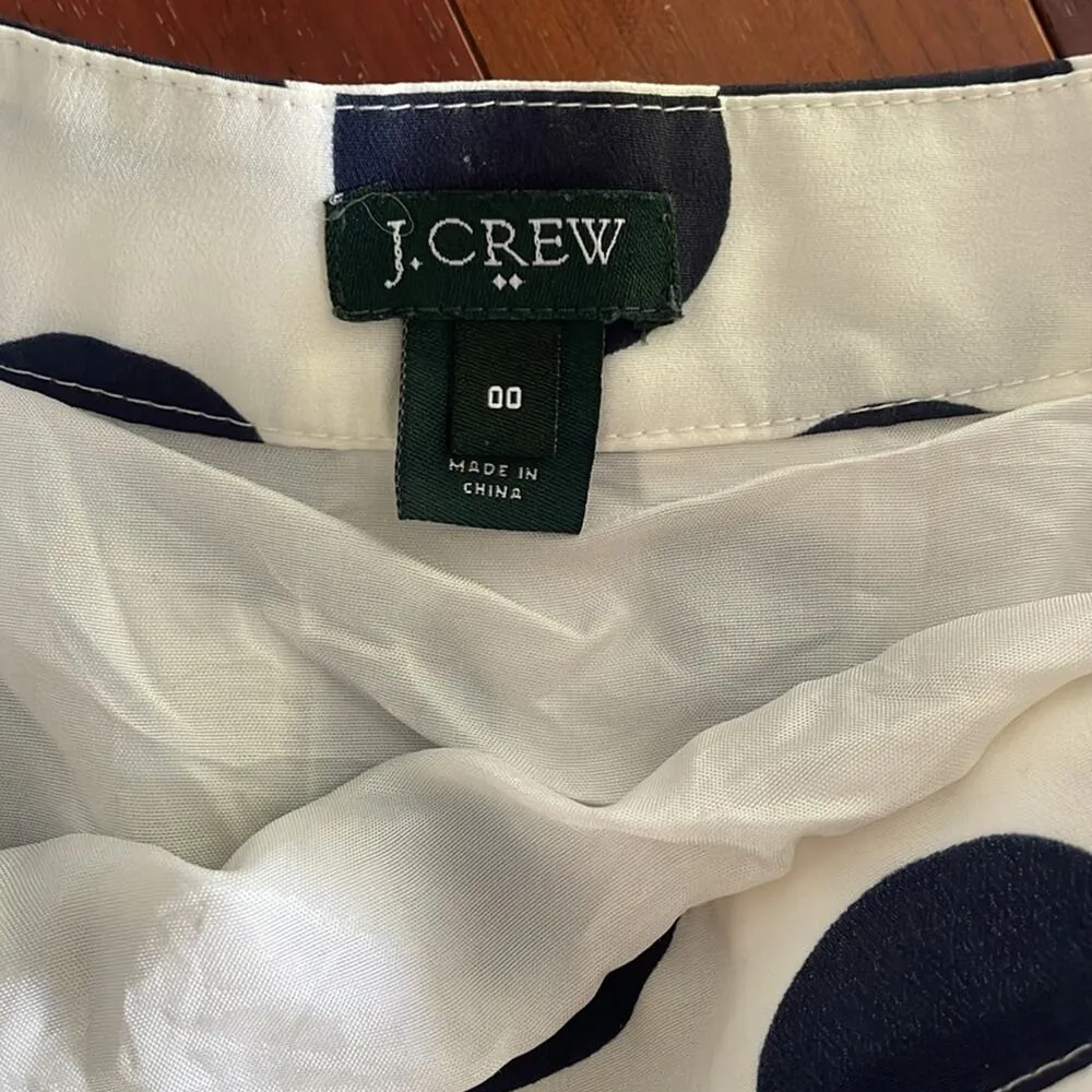 J. Crew Navy White Polka Dot Skirt Preppy Twee Academia Clueless Feminine Girly - Image 4