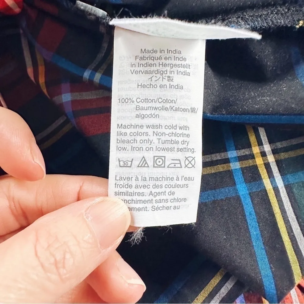 NEW J.Crew Classic Fit Ruffle Popover in Black Stewart Tartan XXS - Image 11