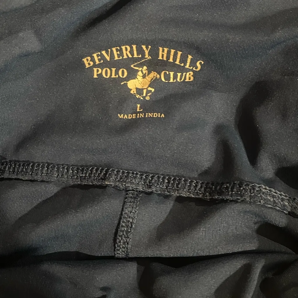 Beverly Hills Polo Club dark blue leggings with pockets woman’s large EUC - Image 5