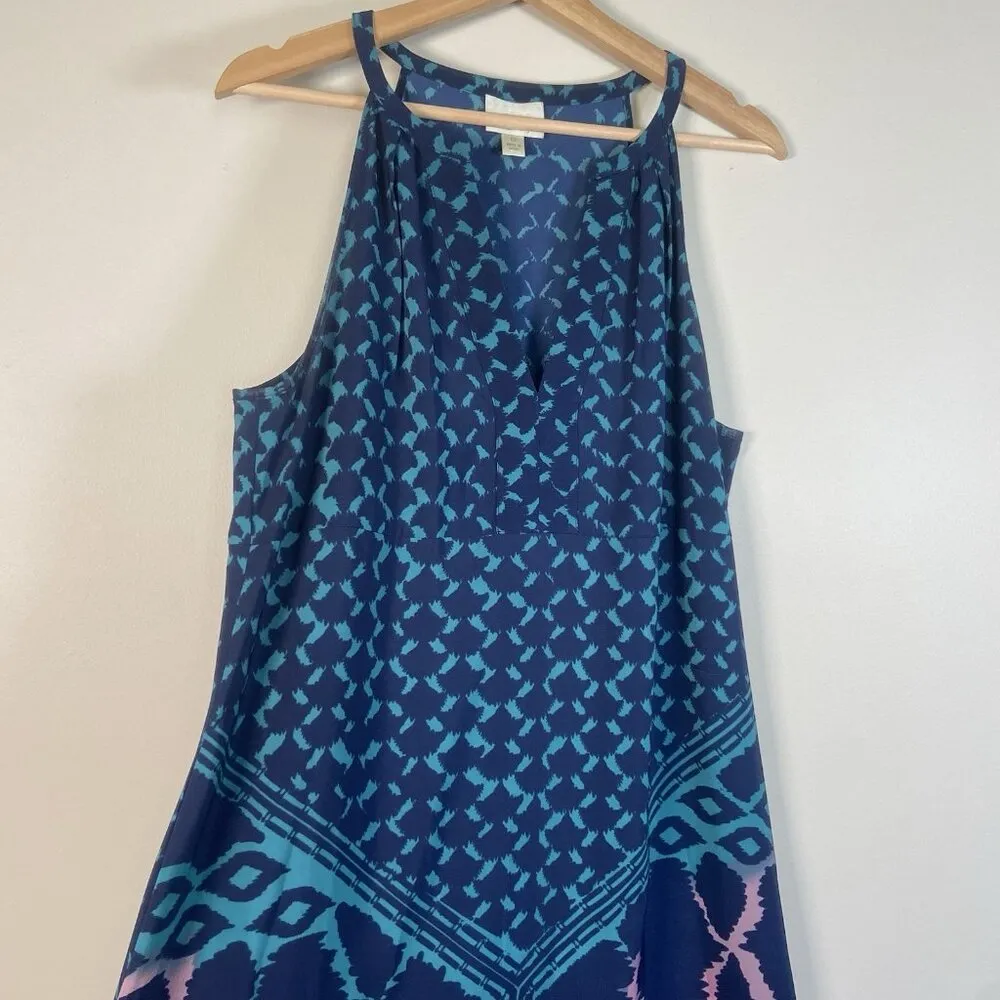 Donna Morgan Geometric Sleeveless Bohemian Halter Maxi‎ Dress Size 12 Date Night - Image 5