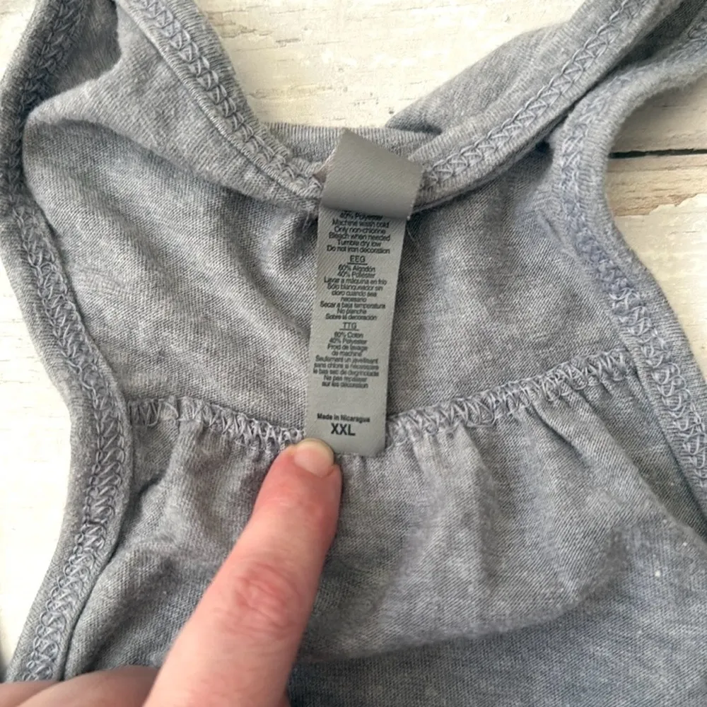 Women’s XXL Gray Racerback Tank Top Find Your Fire Mops 2XL Shirt Top - Image 3