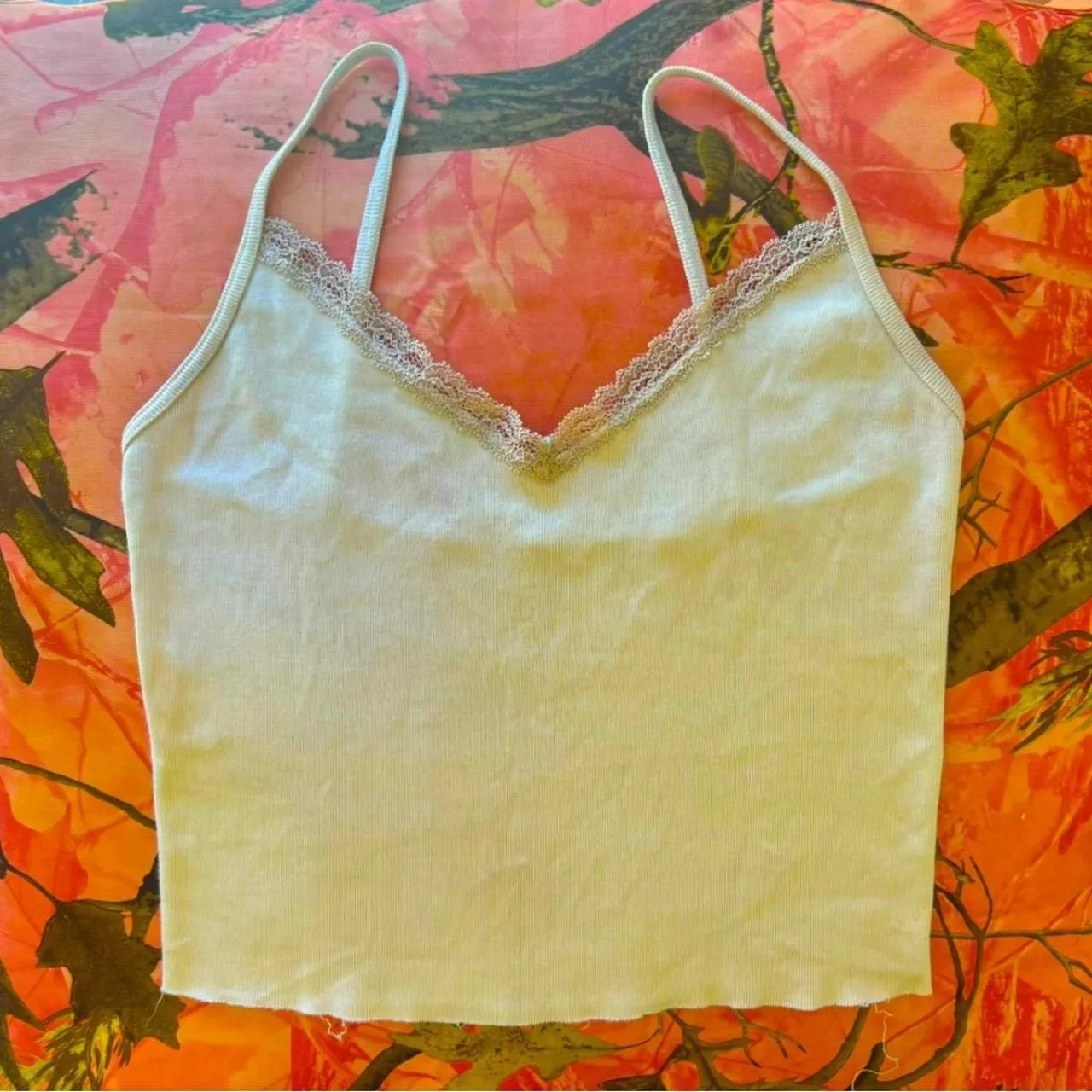 brandy melville pacsun white lace cami tank top  - Image 3
