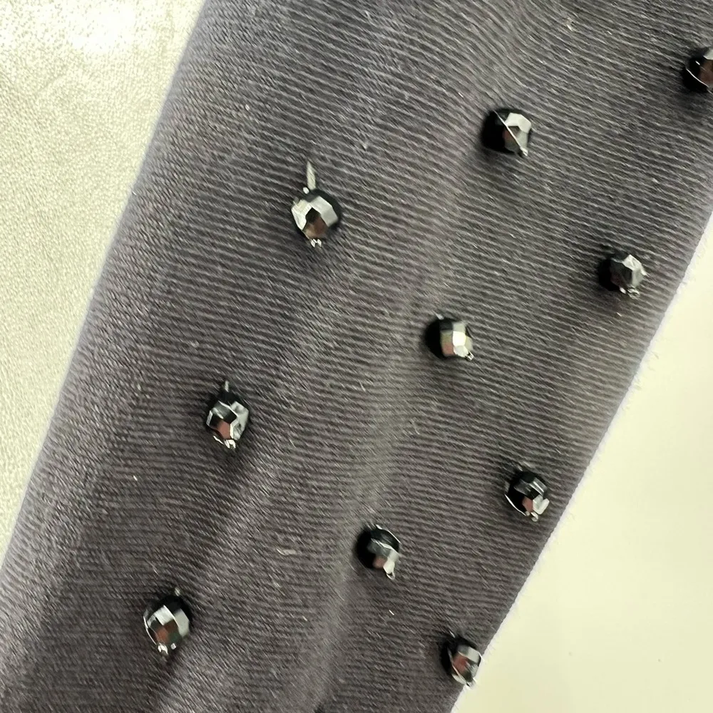 Outlander wool blend black beaded mock neck sweater dress vintage party cocktail Size M - Image 4