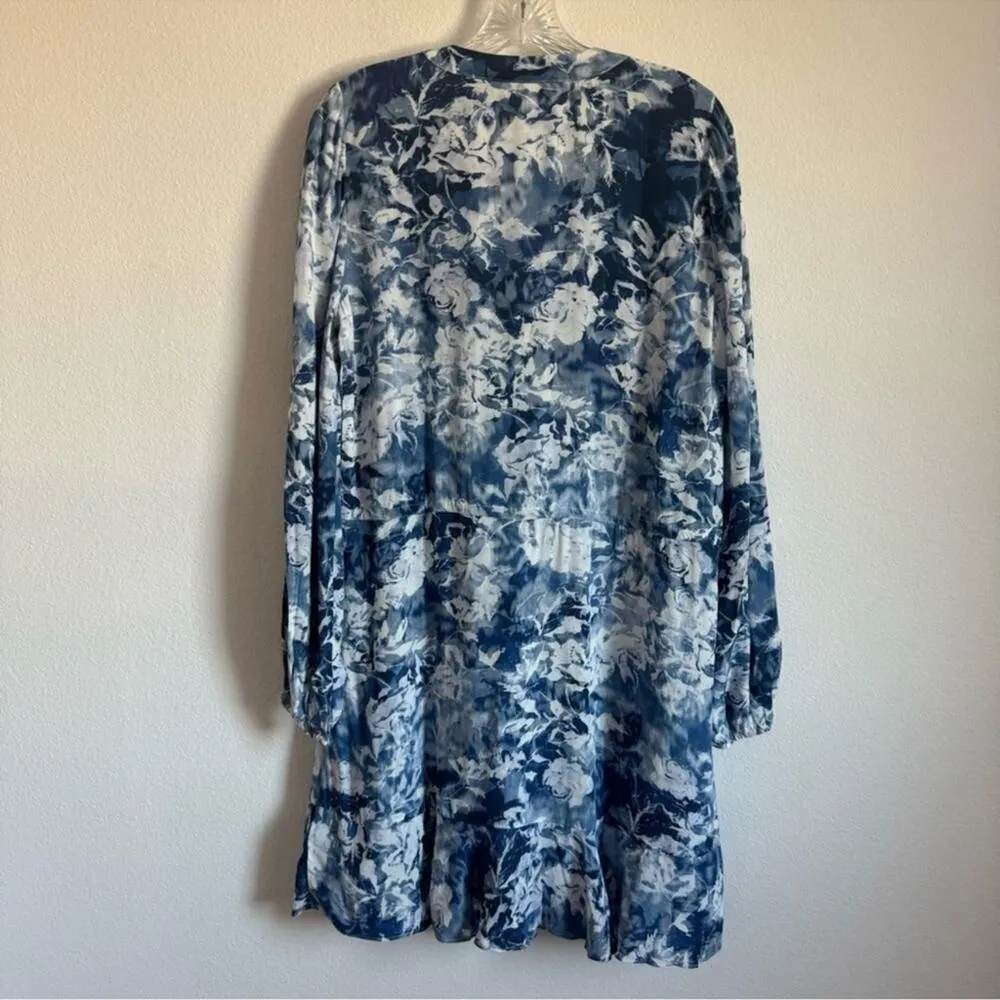 Madewell‎ Tie-Waist Mini Shirtdress in Floral Crepe Size: 6, NWT - Image 10
