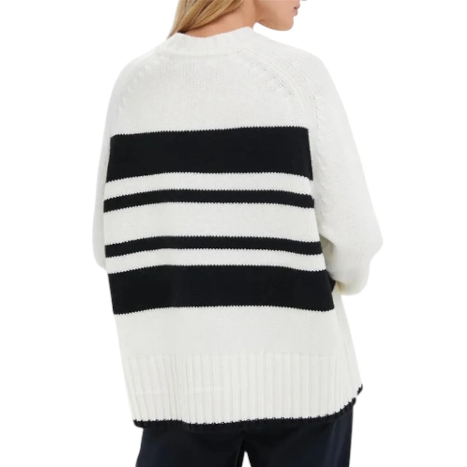 Solid & Striped Rhea Sweater Womens M Brule Noir Striped Wool Cashmere Blend - Image 3