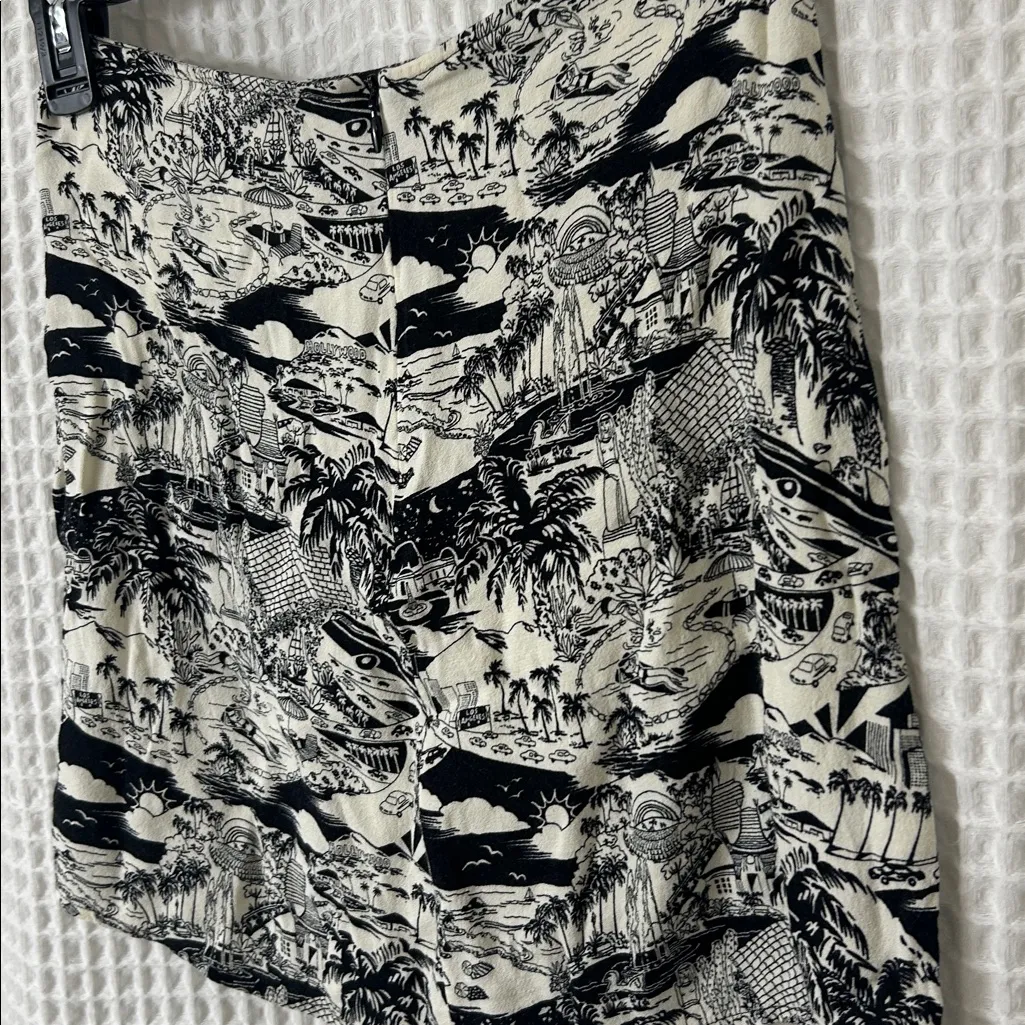 Reformation Margot Front Slit Los Angeles Hollywood Print Mini Skirt Women's 4 - Image 7