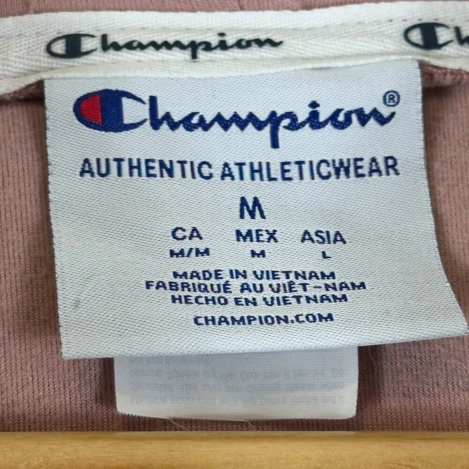 Champion Velvet Hoodie Womens M Pink Pullover Funnel Neck Soft Casual Loungewear - Image 4