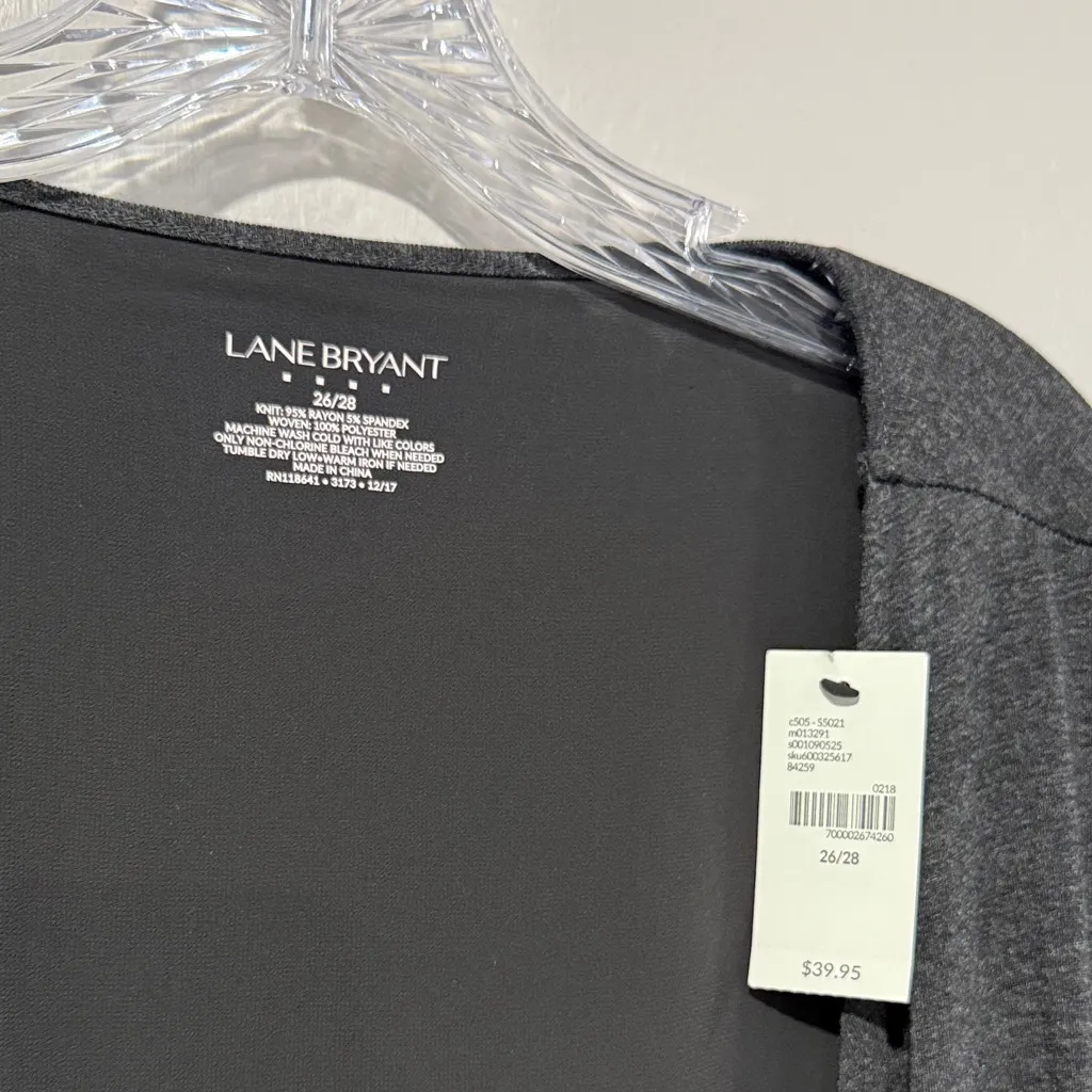 NWT Lane Bryant Charcoal Open Front Cardigan plus size 26/28 - Image 5