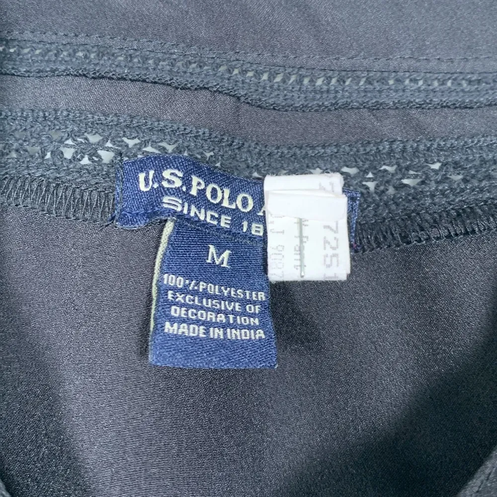 US POLO Black Long Sleeve Buttoned Blouse Size Med EUC #DS-1620 - Image 5