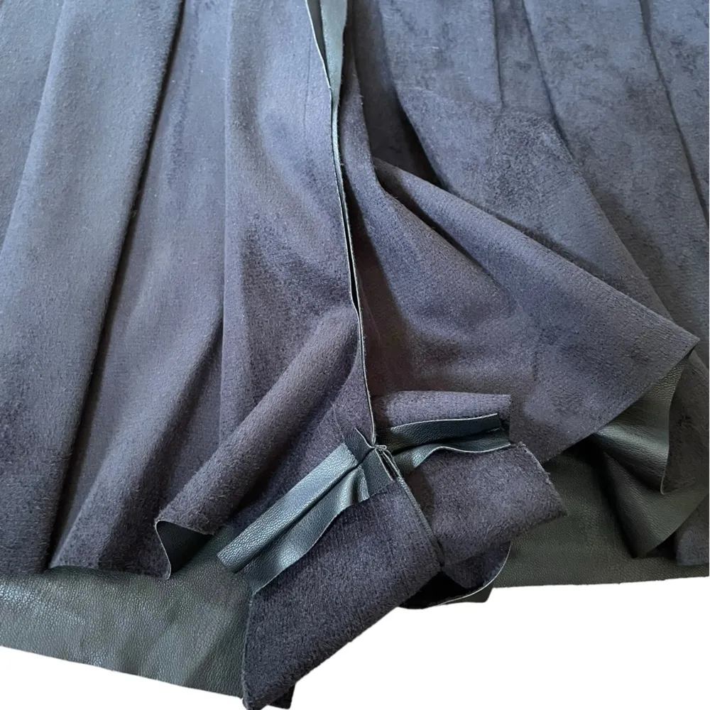 NEW Shinestar Black Goth Grunge Punk Pleated Vegan Leather Faux Skirt Shorts - Image 4