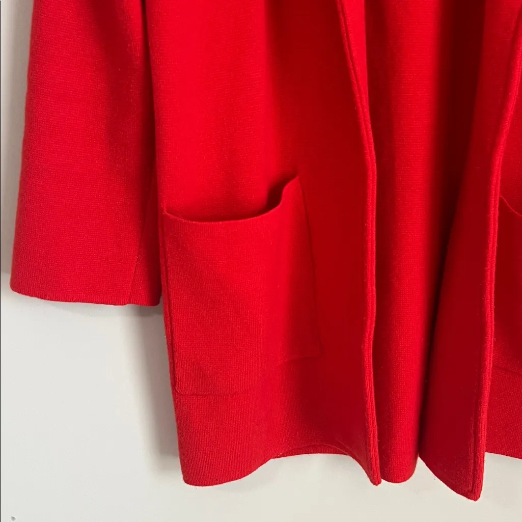 J. Crew open-front long sweater-blazer red size XS - Image 3