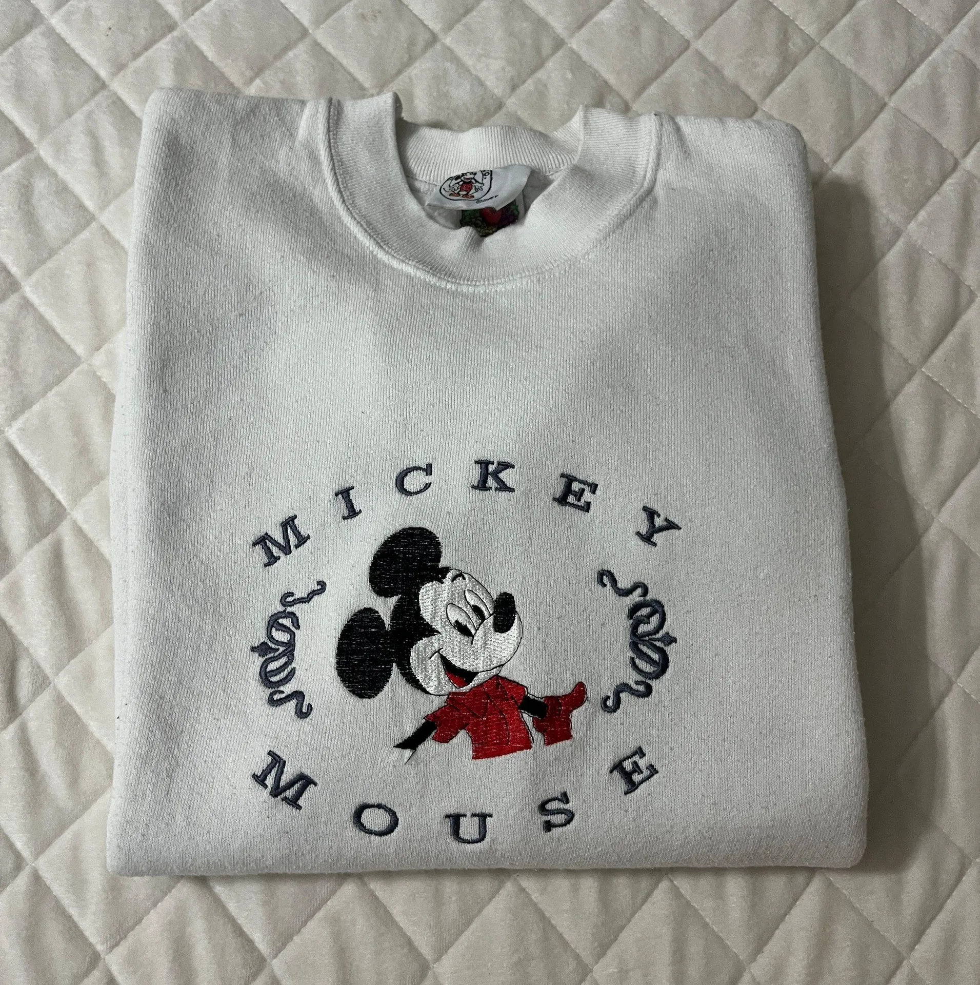 Disney White Mickey Mouse Sweatshirt - Image 2