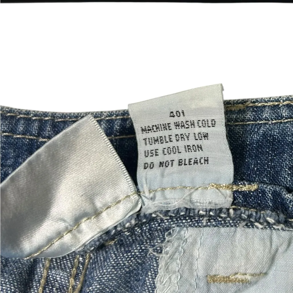 Vintage 90’s Y2k Cargo Paper Bag Utility Tie Adjustable Barrel Wide Jeans Sz6 - Image 7