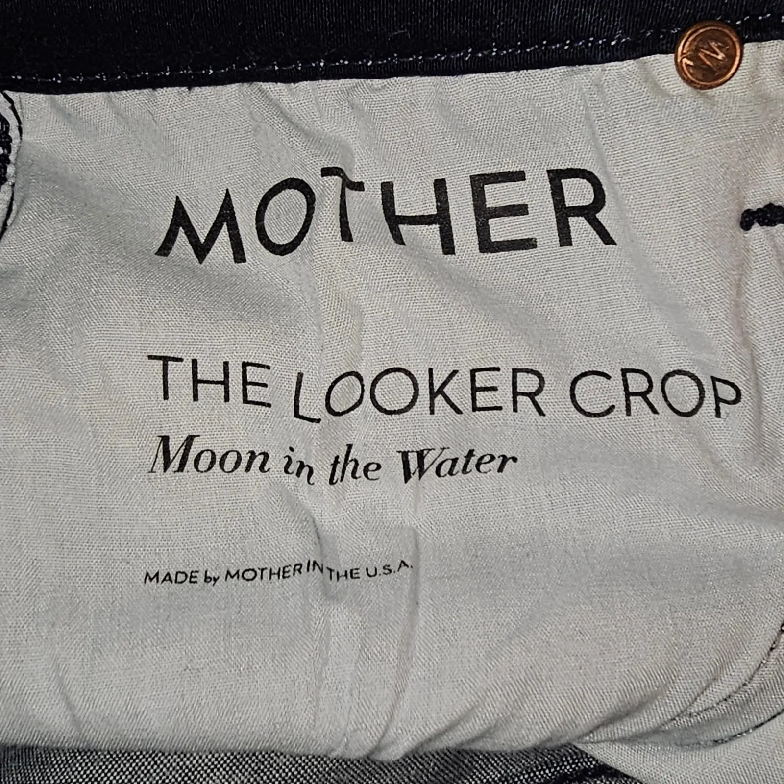 Mother Womens Moon On The Water The Looker Crop Pants Jeans 26‎ - Image 4