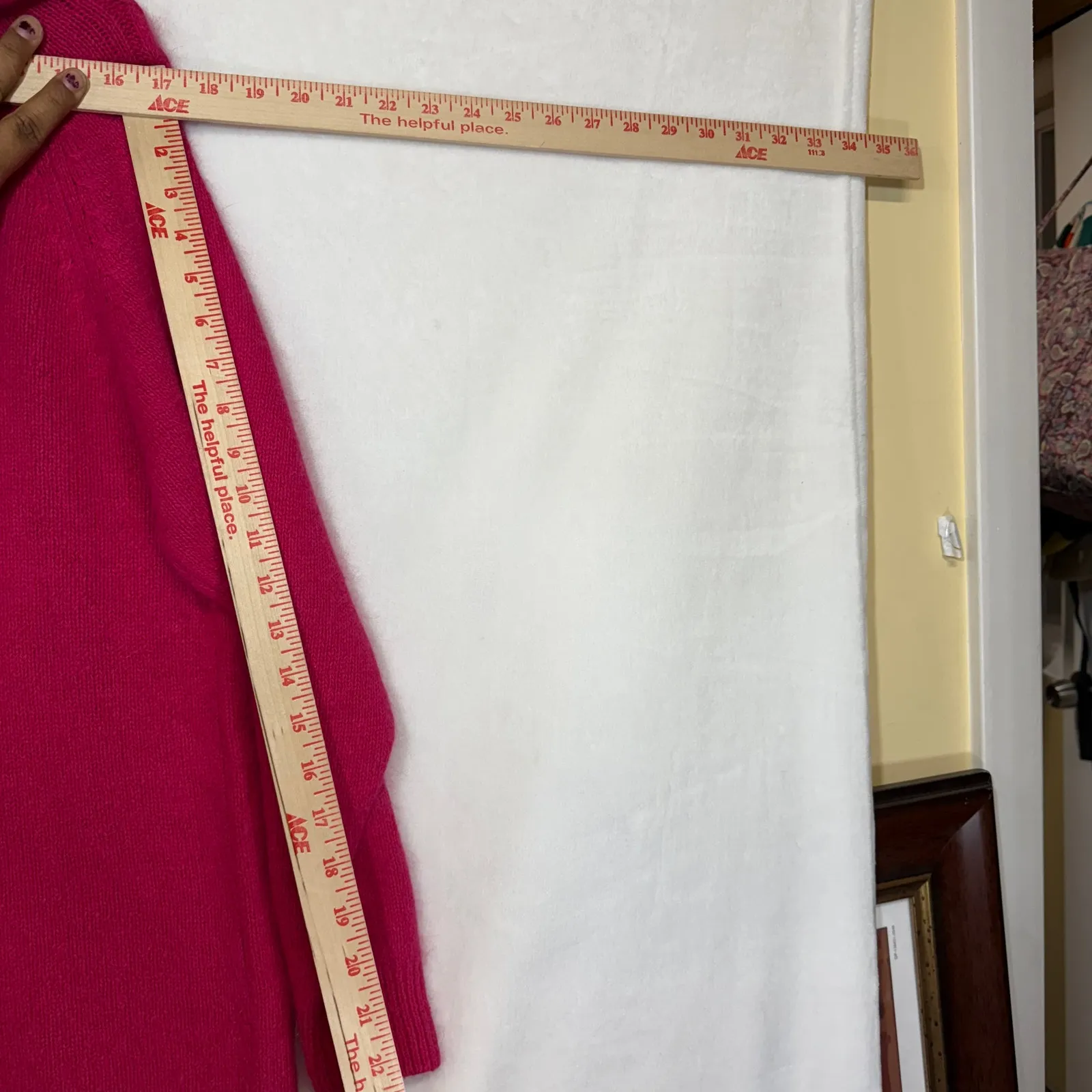 VTG Eminent M Silk Wool Blend Turtleneck Sweater Pink Fuzzy Soft Knit Preppy 90s Size M - Image 8