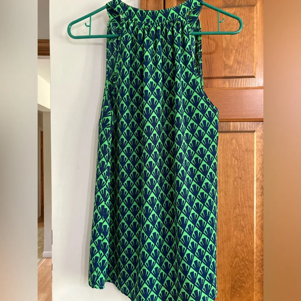 Mudpie Green Sleeveless Tassel Tie Halter Top M Medium - Image 4