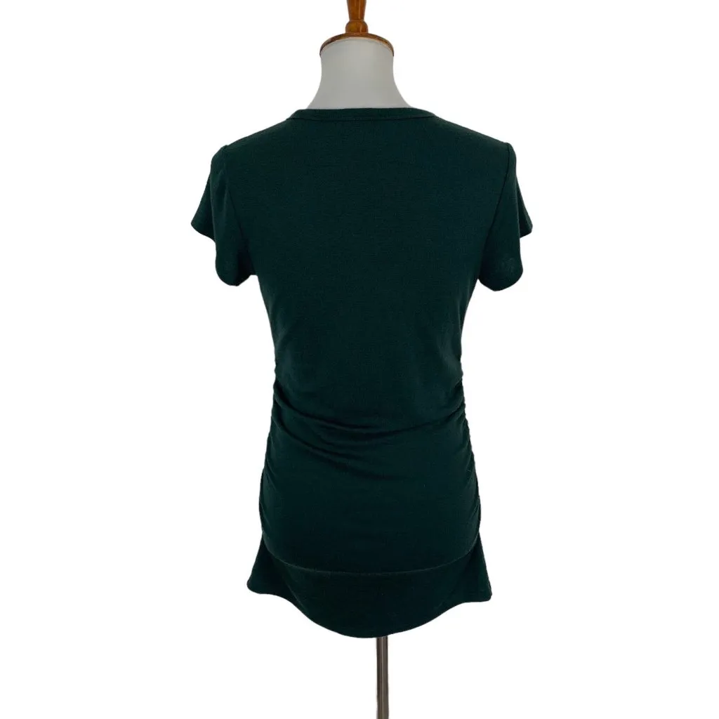 Market and Spruce Maternity Top Small Green Short Sleeve Casual Stretch - Image 3