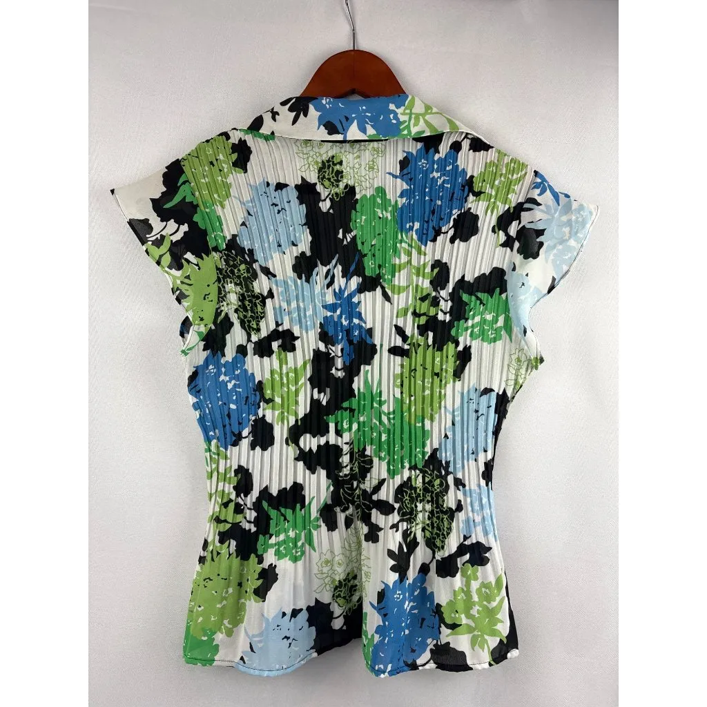 Women’s Allison Taylor Size Medium Multi Color Button Up Blouse - Image 5