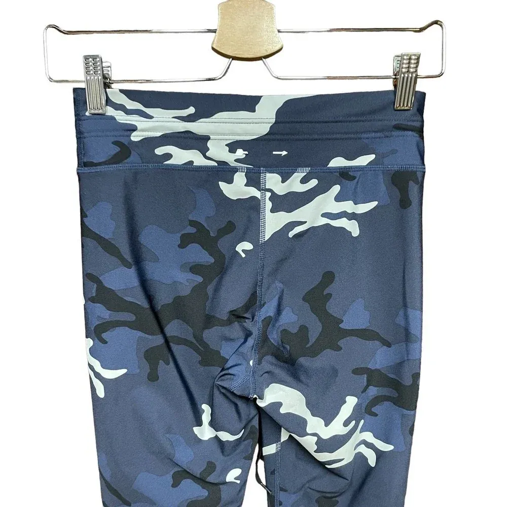 The Upside Camo Print Drawstring Cropped‎ Leggings Blue Black Size US 6 - Image 5