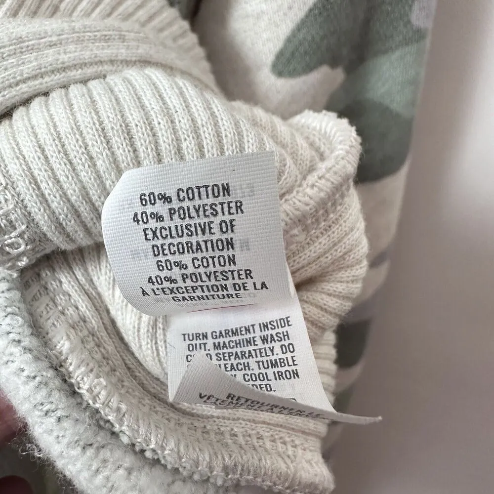 Aerie Sweatshirt Womens Medium Large Good Vibes Camo Pullover Casual Lounge Cute - Image 5