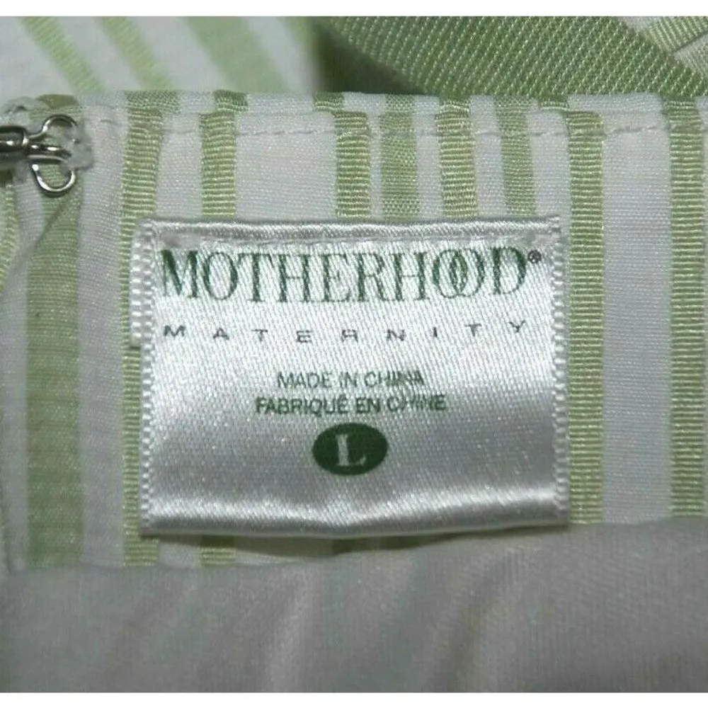 Motherhood Maternity Ladies Dress Size L Adjustable Straps Back Zipper Belted - Image 8