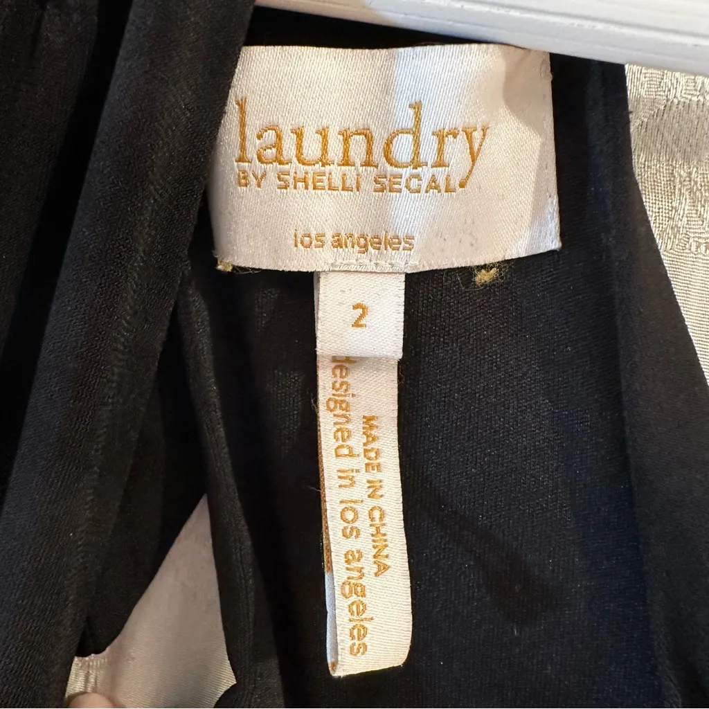 Laundry by Shelli Segal  Black Halter Jumpsuit Size 2 - Image 3