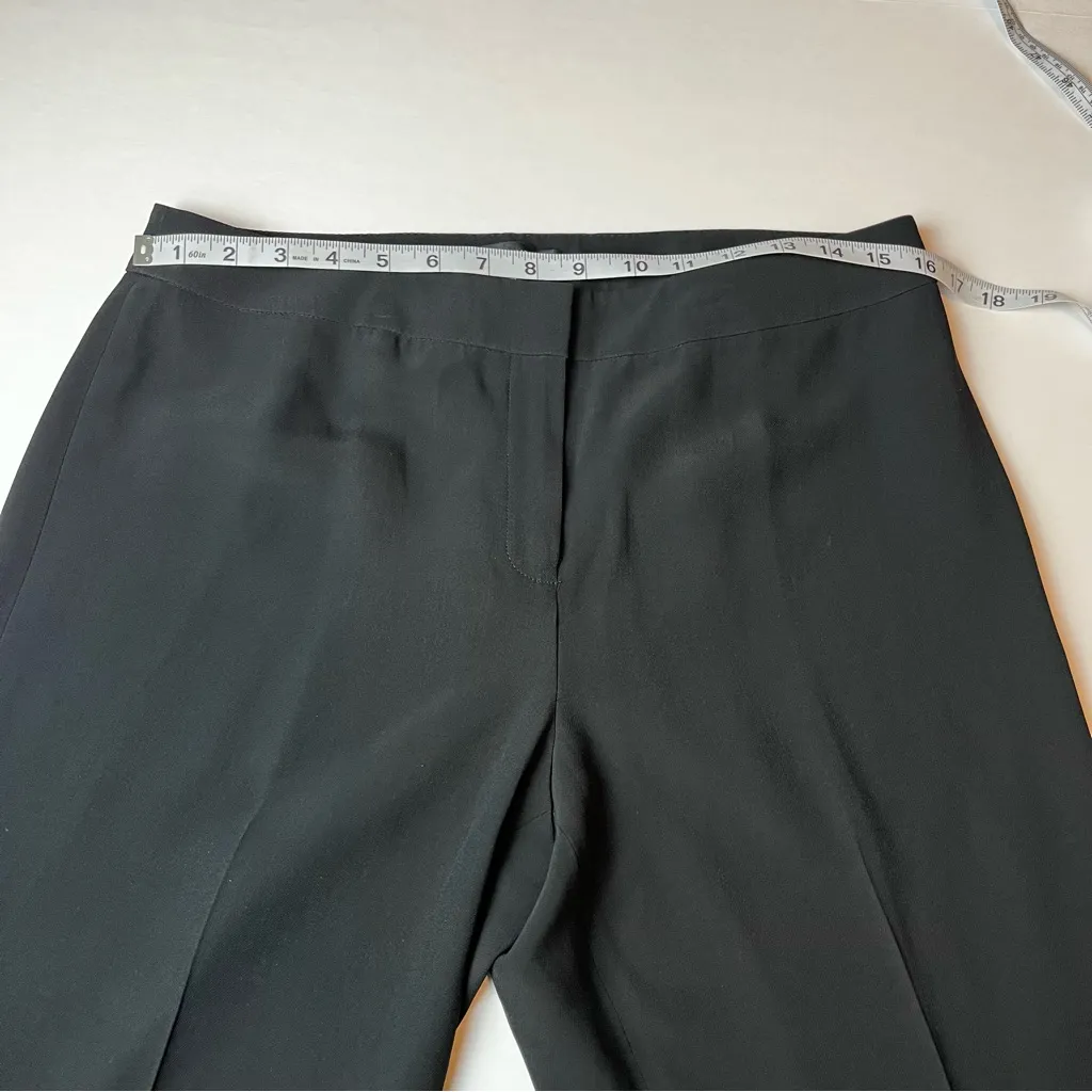 Lafayette 148 New York Barrow Dress‎ Pant Womens Size 10 Black Viscose Acetate - Image 6