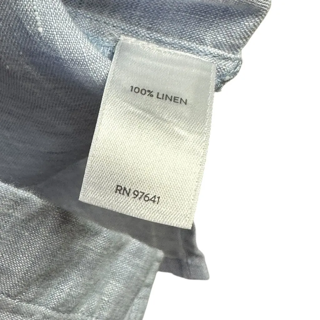 J.Jill Love Linen Blue Button-Front Tunic Top – Size XL Lagenlook - Image 5