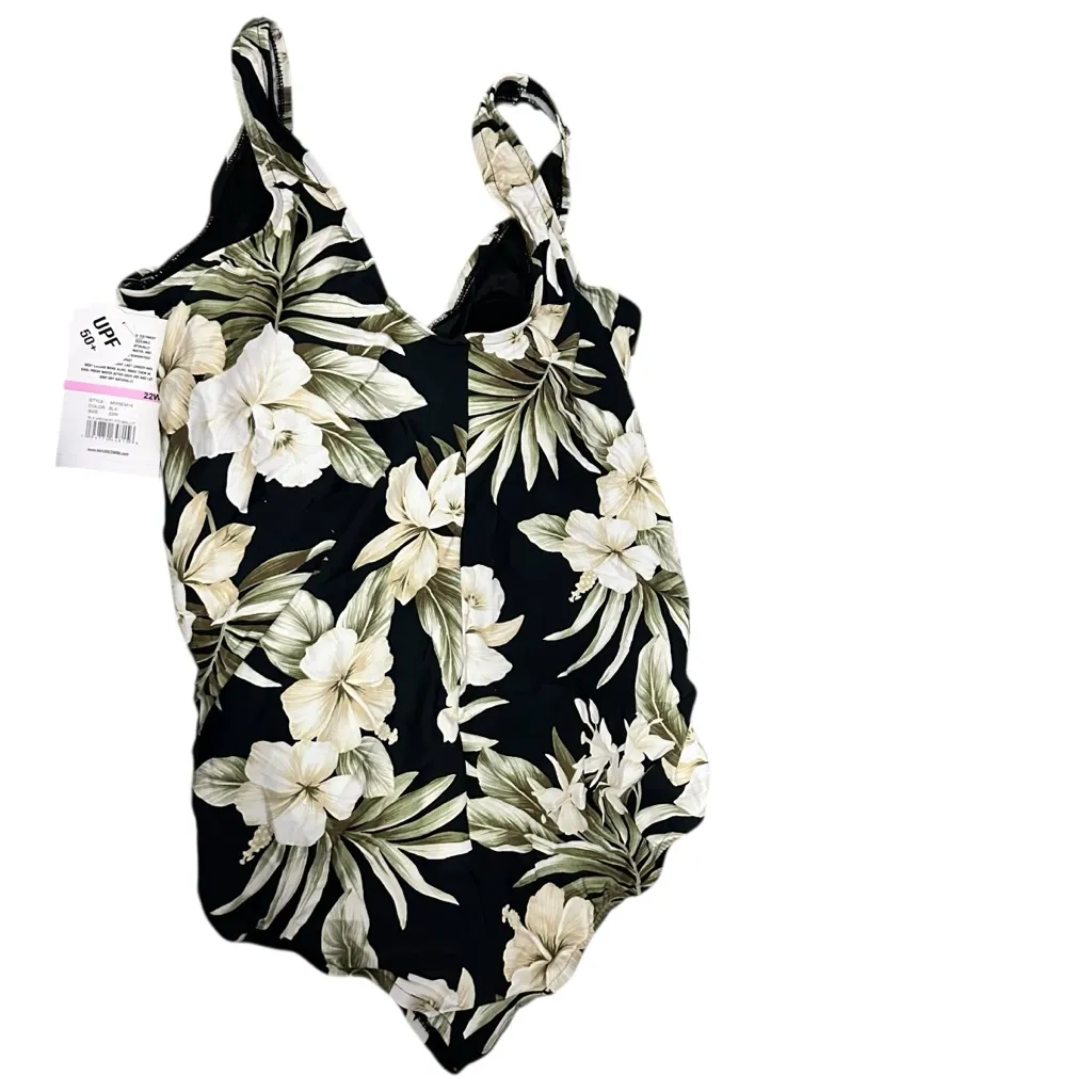Maxine of Hollywood Black and White Floral One Piece - Image 5