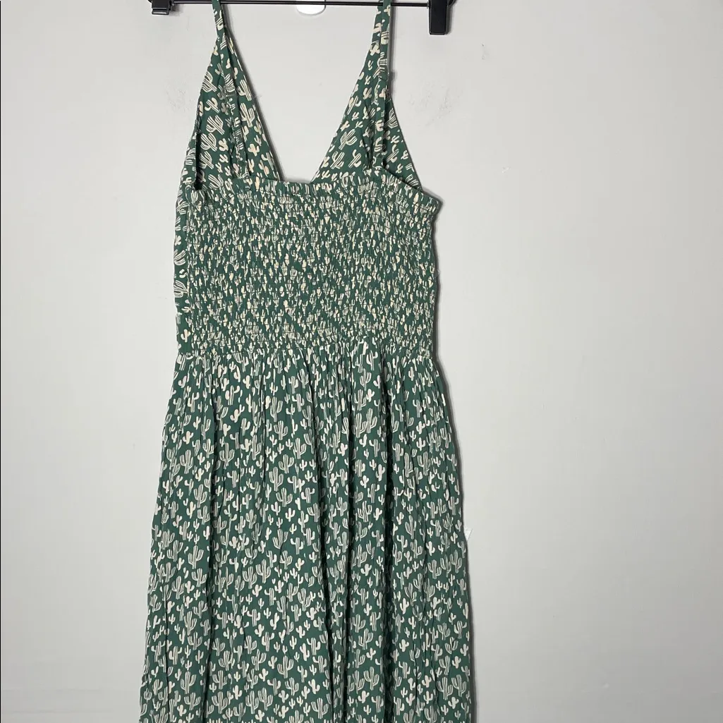 Angie Teal Patterned Midi Dress - Image 8