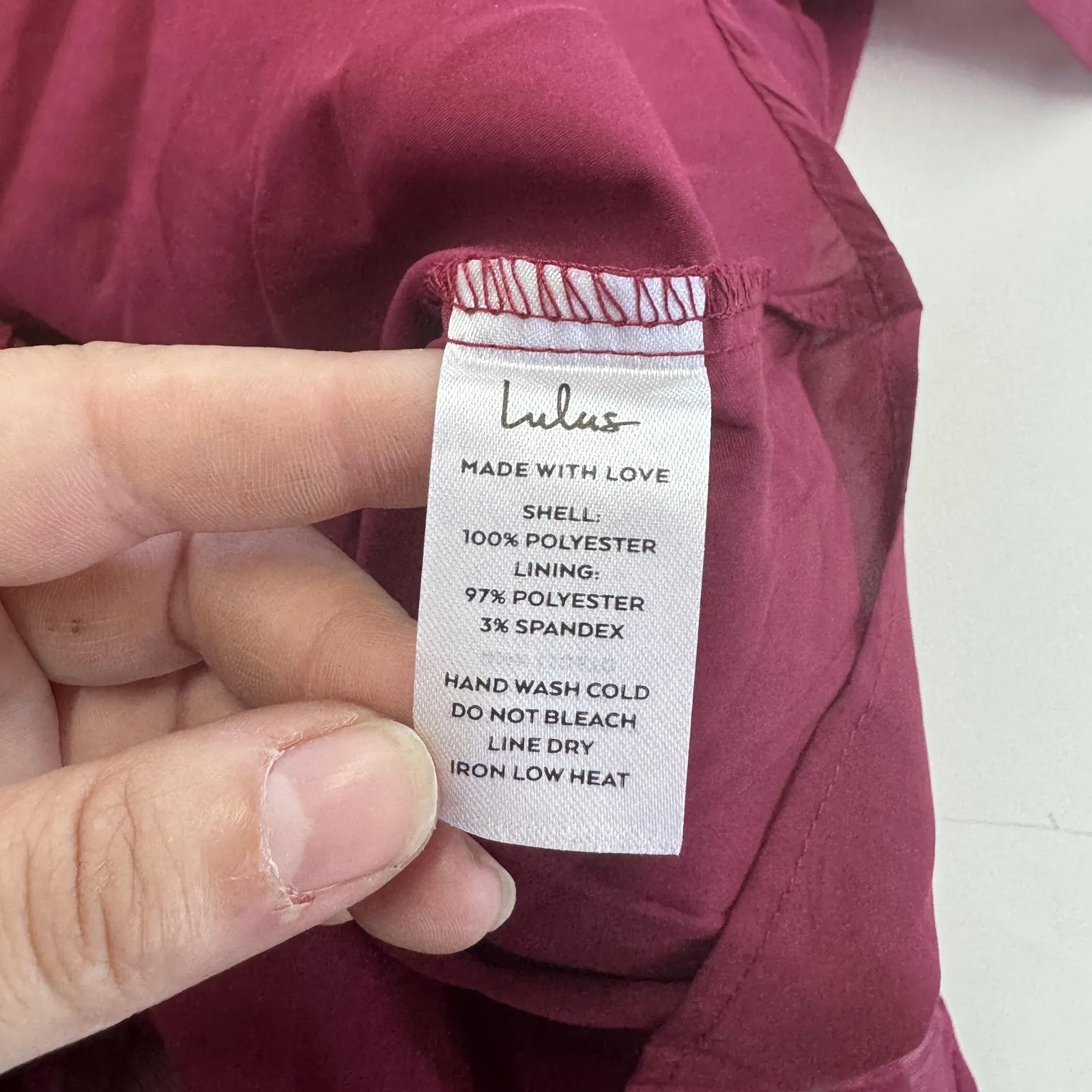 Lulus Dress Womens Small‎ Simply the Sweetest Berry Red Long Sleeve Smocked Mini - Image 9